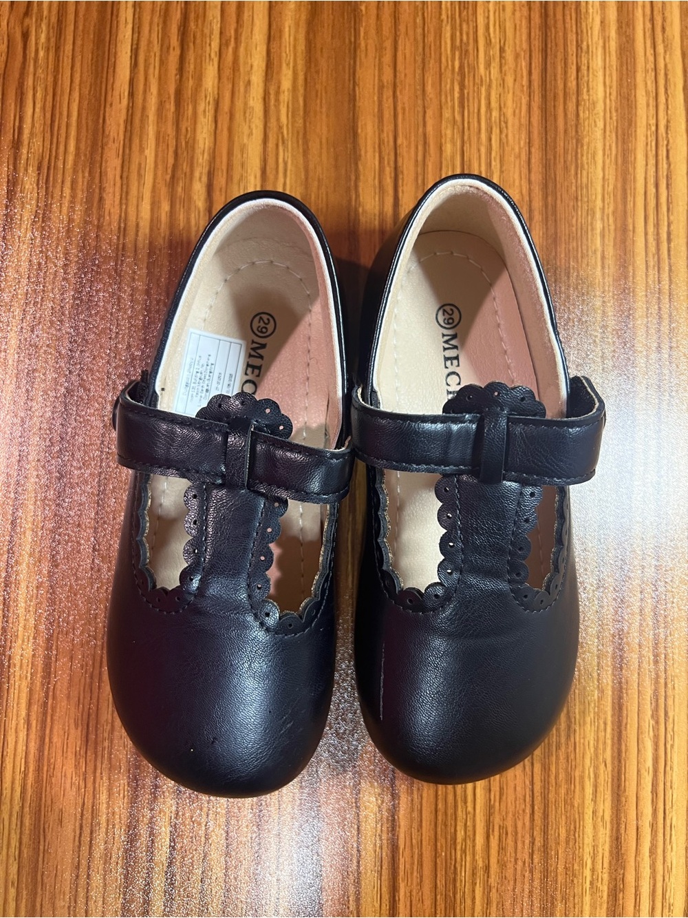 Ecco Black Girls' Mary Jane Dress Shoes with Scalloped Edge